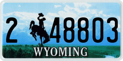WY license plate 248803