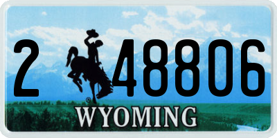 WY license plate 248806