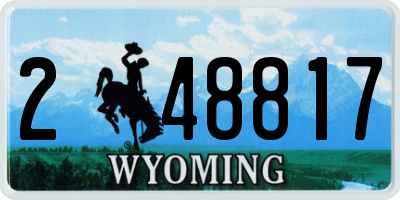 WY license plate 248817
