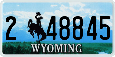 WY license plate 248845