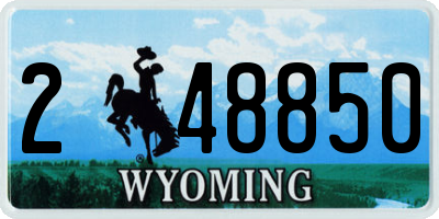 WY license plate 248850