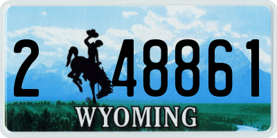 WY license plate 248861