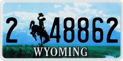 WY license plate 248862