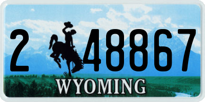 WY license plate 248867
