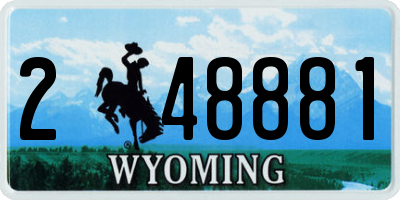 WY license plate 248881