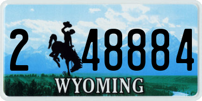 WY license plate 248884