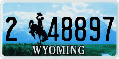 WY license plate 248897