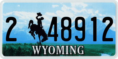 WY license plate 248912