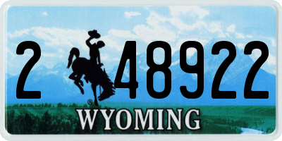 WY license plate 248922