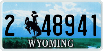 WY license plate 248941