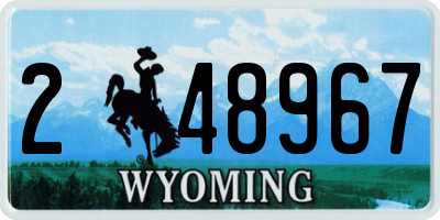 WY license plate 248967