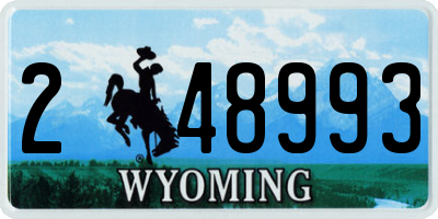 WY license plate 248993