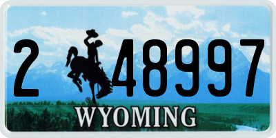 WY license plate 248997