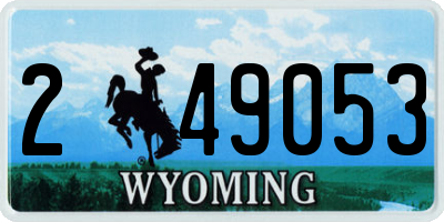 WY license plate 249053