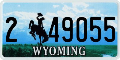 WY license plate 249055