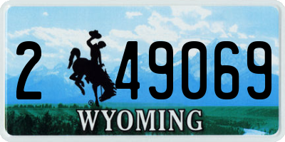 WY license plate 249069