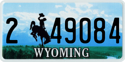 WY license plate 249084
