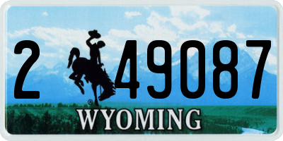 WY license plate 249087