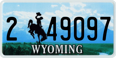WY license plate 249097