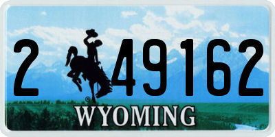 WY license plate 249162