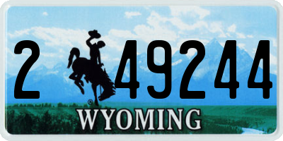 WY license plate 249244