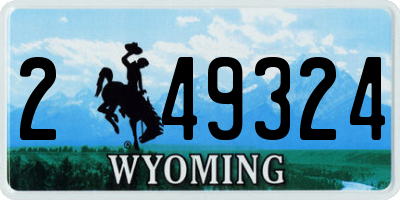 WY license plate 249324