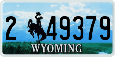 WY license plate 249379