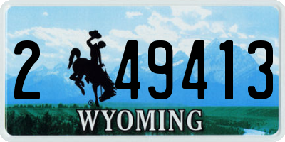 WY license plate 249413