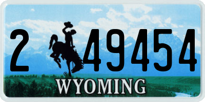 WY license plate 249454