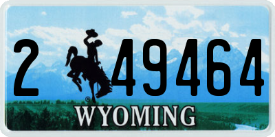 WY license plate 249464