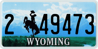 WY license plate 249473