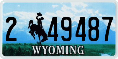 WY license plate 249487