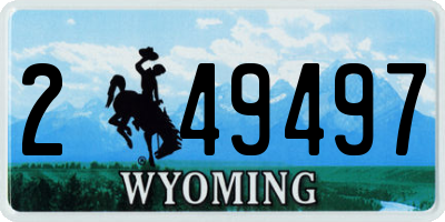 WY license plate 249497