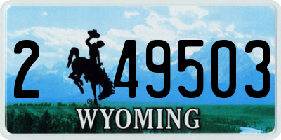 WY license plate 249503