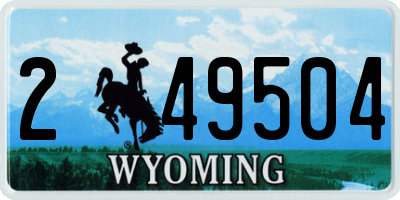 WY license plate 249504