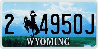 WY license plate 24950J