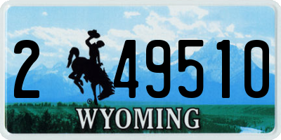 WY license plate 249510