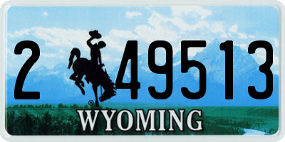 WY license plate 249513