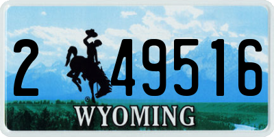 WY license plate 249516