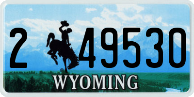 WY license plate 249530