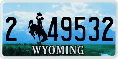 WY license plate 249532