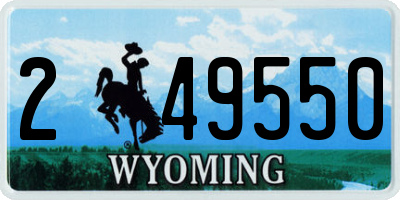 WY license plate 249550