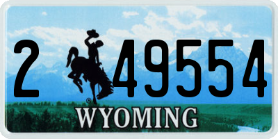 WY license plate 249554