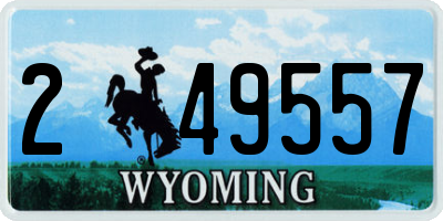 WY license plate 249557