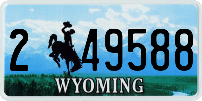 WY license plate 249588