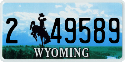 WY license plate 249589