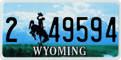 WY license plate 249594