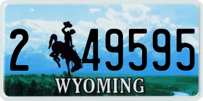 WY license plate 249595
