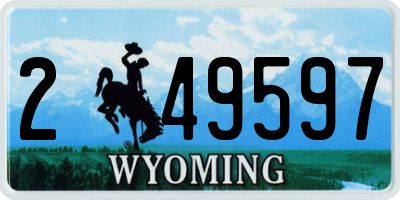 WY license plate 249597