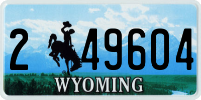WY license plate 249604
